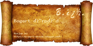 Bogert Árpád névjegykártya